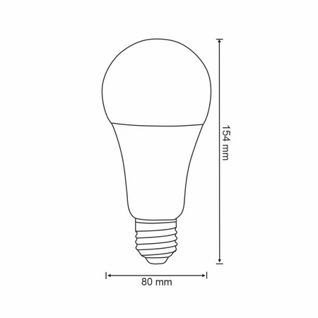 E27 A80 LED Leuchtmittel 20W = 125W 2000lm 3000K Warm 200° GOLDLUX (Polux)