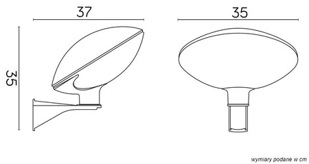 Außengarten-Fassadenlampe LED-WANDLAMPE TAO K E27 Su-Ma