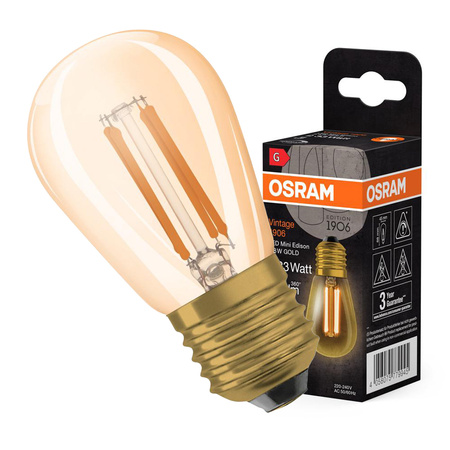 Dekorative Leuchtmittel E27 ST45 4,8W = 33W 360lm 2200K Warm 320° Filament dimmbar OSRAM Vintage 1906