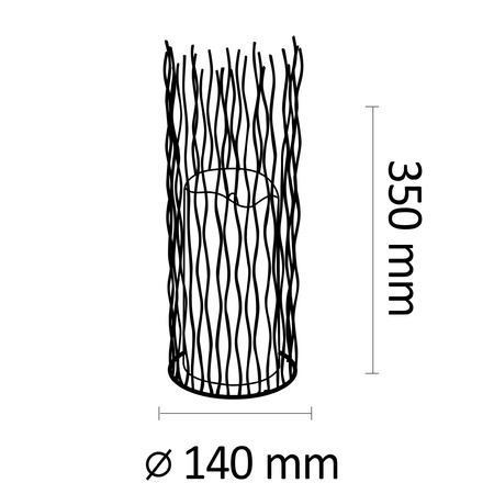 LED-Gartenlampe batteriebetriebene LED-LATERNE NYBORG 35cm IP44 2xAA schwarzes Metall GOLDLUX (Polux)
