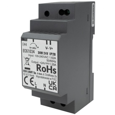 LED-Hutschienen-Netzteil Premium Line 30W 24V Ecolight