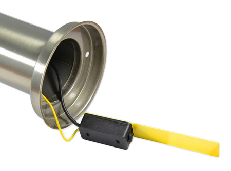 Außengartenlampe E27 SILVER POST 65 cm mit Bewegungs- und Dämmerungssensor