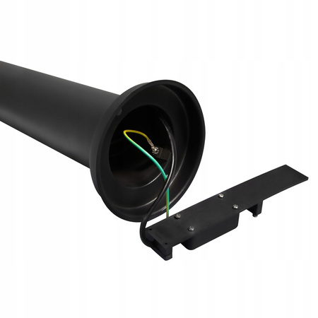 Außengartenlampe E27 BLACK POST 45 cm mit Bewegungs- und Dämmerungssensor