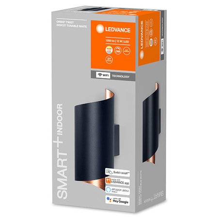 SMART+ WIFI Wandleuchte Smarte Wandleuchte 12W ORBIS TWIST BLACK LEDVANCE