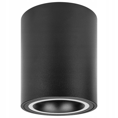 Aufputz Halogen Tuba Reflektor Spot GU10 Rund Schwarz Masterled