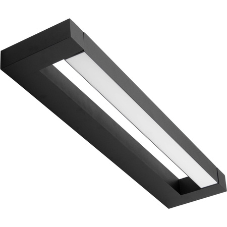 LOVIS Spiegelleuchte LED Badezimmer Wandleuchte 24W 1680lm Schwarz Neutral 120cm IP44 360°