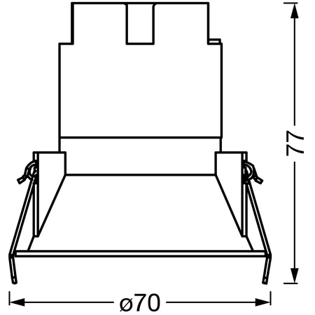 LED-Panel bündig montiert Spot-Leuchte 5W 400lm 4000lm Neutralweiß Silber Downlight Slim Ledvance