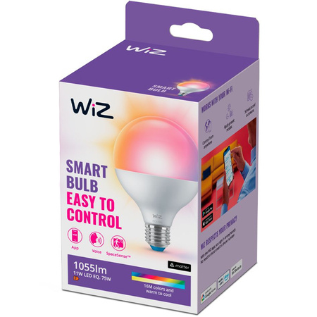 LED Lampen E27 G95 11W = 75W 2200-6500K + RGB SMART WiFi WiZ