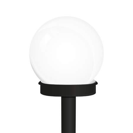 LED-Solar-Gartenlampe mit Nieten WEISSE KUGEL 10 cm