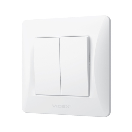 2fach 2fach Schalter 10A Aufputz Weiß BINERA VIDEX