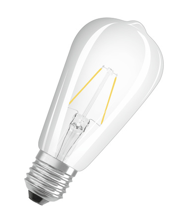 LED-Glühbirne ST64 E27 2.5W = 25W 250lm 2700K Warm 300° Retrofit Glühfaden CLASSIC Osram