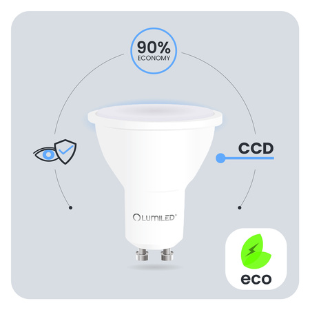 10x LED GU10 Reflektor PAR16 6W = 50W 580LM 3000K warmweiß 120° mit Bewegungssensor LUMILED
