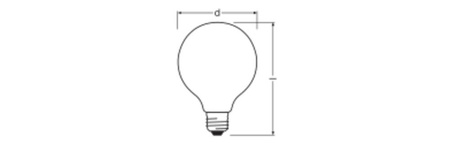 LED-Glühbirne G125 Sphere E27 7.2W = 100W 1521lm 4000K Neutral 330° Filament CLASSIC ENERGY EFFICIENCY Osram