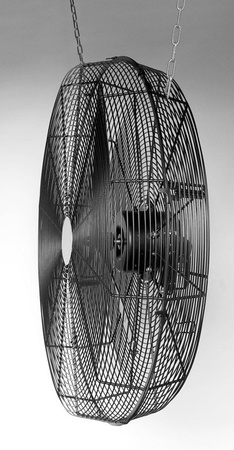 Industrieller Deckenventilator 350W 83,5 cm IP54 FENNE mit Netz schwarz