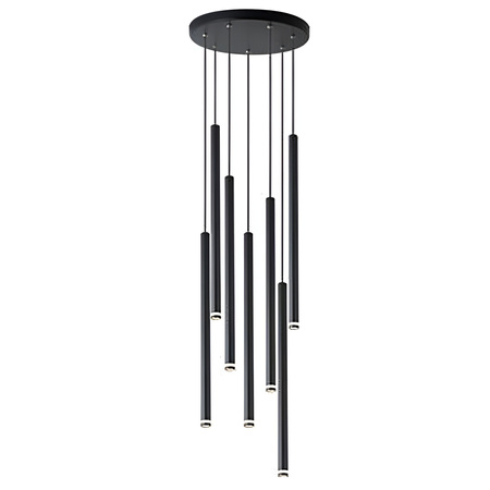 PIERO 7xG9 Decke Pendelleuchte Verstellbar Schwarz Rund MASTERLED