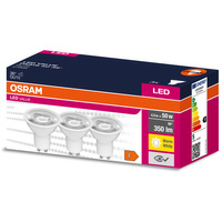 3x LED Leuchtmittel GU10 4,5W = 50W 350lm 2700K Warm 36° OSRAM VALUE