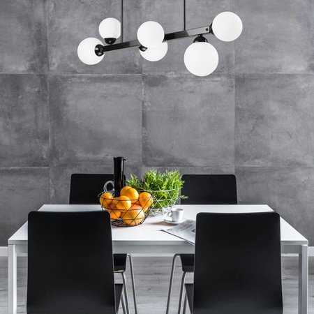 ASTRO Deckenleuchte 6xG9 Glasschirme Kugeln Schwarz LM-6.161 Lamkur