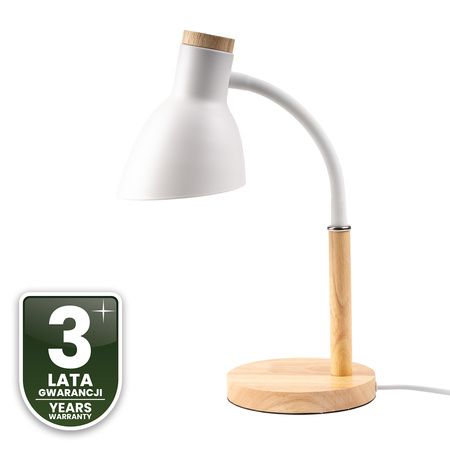 Schreibtischlampe Schule Zeichentisch Dekorativ E27 NIKO Weiß Lumiled