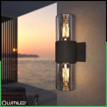 Garten Wand Außenwandleuchte 2x E27 SALVIA LUMILED