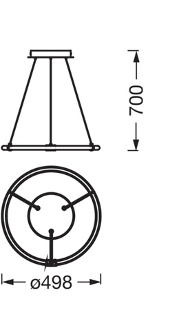 LED 18W 3000K Warmweiß Dimmbar Dekor Ledvance Decke Pendelleuchte