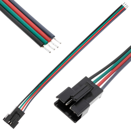 Stecker für 4PIN RGB-LED-Streifen mit 10-mm-Kabel