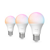 3x LED-Glühbirne E27 A60 8W = 60W 806lm 2200-6500K CCT + RGB SMART Smart Bluetooth ZigBee Weiß und Farbe Ambiance + Bridge Bridge Philips HUE Starter Kit