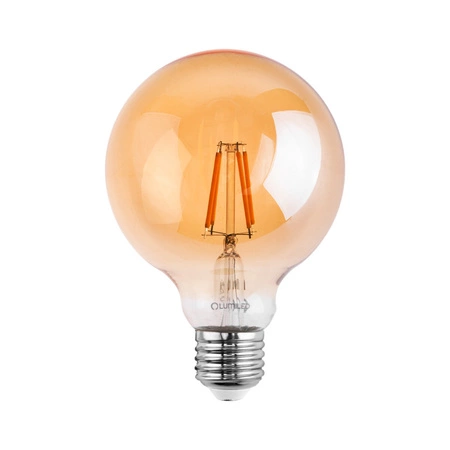 Dekorative LED Lampen E27, Glühbirne G125 7W = 60W 806lm 2000K warm 360° Globe Amber Glühfaden LUMILED
