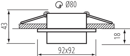 Deckeneinbauleuchte LONVI GU10/GU5.3 Square Weiß KANLUX