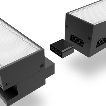 LED-Einbauleuchte Aufbauleuchte Modular 24W 2400lm 5000K Kalt Schwarz Videx