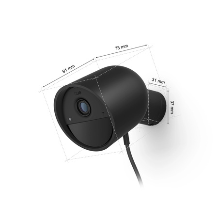 Außenkamera Sicher Verkabelt Schwarz Nachtsicht IP65 PHILIPS HUE WIFI Zigbee