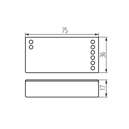 Controller für LED-Streifen CTRL 12/24V MONO/CCT Weiß KANLUX