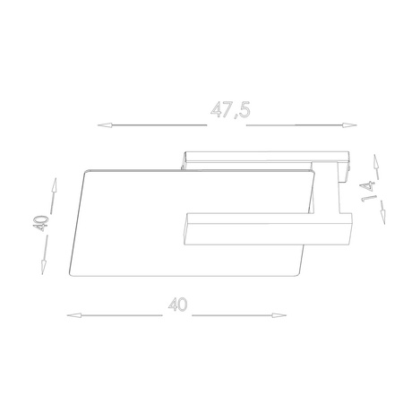 LED-Deckenleuchte Deckenaufbauleuchten LAPPO 2xE27 Quadratische Leuchte Wenge SOLLUX