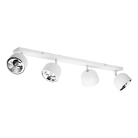 ALTEA WHITE Spot Weiße und silberne Streifen-Deckenleuchte Modern 4xES111 GU10 3417 TK Lighting