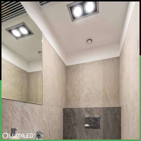 LED Lampen G53, Glühbirne AR111 DC 12V 15W = 100W 1521lm 24° 4000K neutral Silber LUMILED