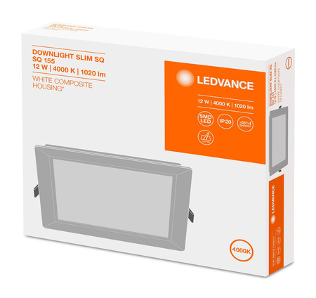 Einbau-LED-Panel 12W 4000K DOWNLIGHT Slim SQ155 LEDVANCE quadratisch