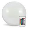 LED-Gartenkugel-Solarlampe mit Nieten weiß RGB 30cm 3000K terrestrisch + Fernbedienung