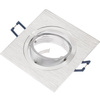 Einbaustrahler GU10, Einbauspot HALOGEN Quadrat beweglich gebürstet Silber LUMILED