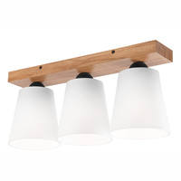 LULA Deckenleuchte 3xE27 Weiß Eiche LM-3.200 Lamkur