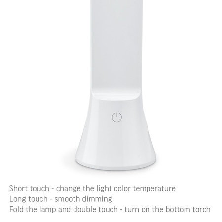 Nachttischlampe + Taschenlampe 2in1 LED 5W 3000K-5500K CCT USB Dimmbar Touch