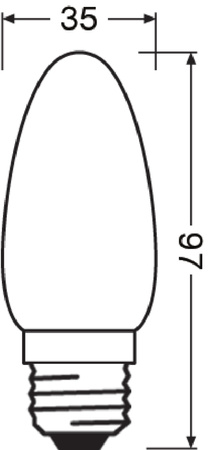 LED Leuchtmittel E27 B35 4,8W = 40W 470lm 2700K Warm 300° OSRAM SUPERSTAR Filament Dimmbar
