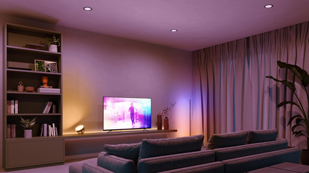 3x LED-Panel Einbau 8.3W 1000lm IP44 Weiß und Farbe Ambiance RGB + TW Schwarz Smart SMART Zigbee Bluetooth Slim Downlights Philips HUE