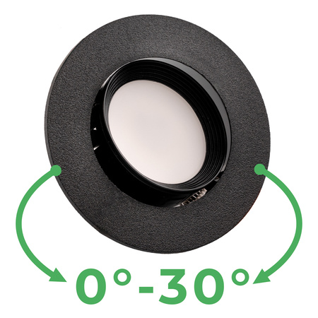 Einbaustrahler GU10, MR16 Einbauspot HALOGEN Runde beweglich Schwarz VENTUS LUMILED