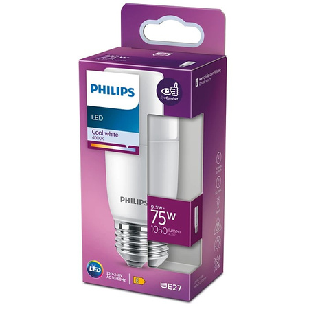 E27 Stab-LED Lampen 9,5W = 75W 1050lm 4000K Neutral 240° PHILIPS