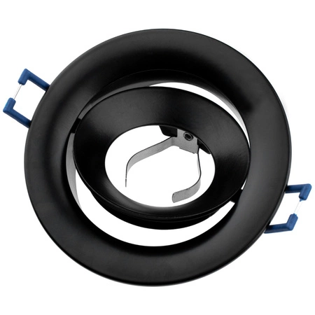 Halogen-Deckeneinbauleuchte rund beweglich Schwarz Gu10