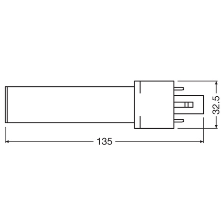 LED-Leuchtstoffröhre G23 3.5W = 7W 360lm 3000K Warm 120° DULUX LED S EM & AC Osram