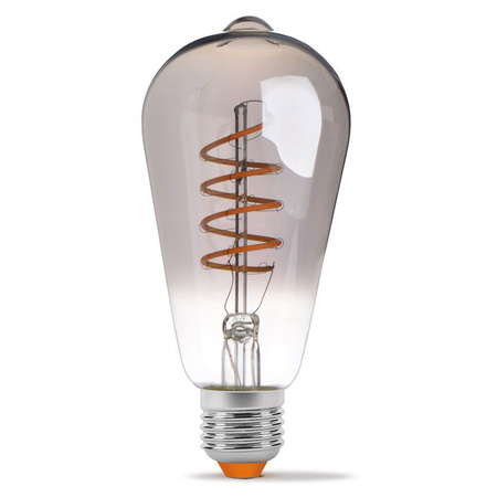 LED Lampen E27 ST64 Edison 4W 100lm 1800K Warm 360° FILAMENT Rauch Dimmbar Videx