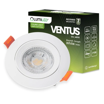 Einbaustrahler GU10, MR16 Einbauspot HALOGEN Runde beweglich Weiß VENTUS LUMILED