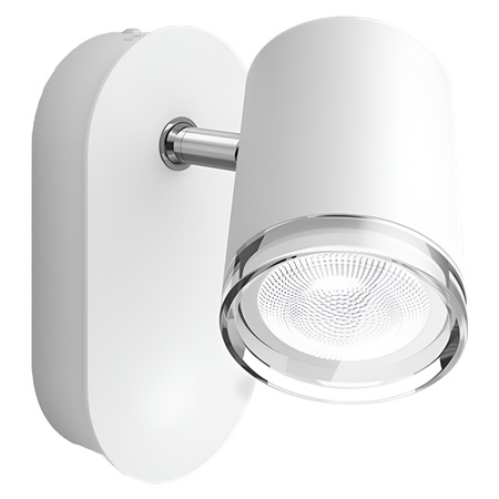 Badezimmer Spot LED-Wandleuchte Spot Adore Weiß 5W IP44 CCT PHILIPS HUE Bluetooth + Dimmschalter