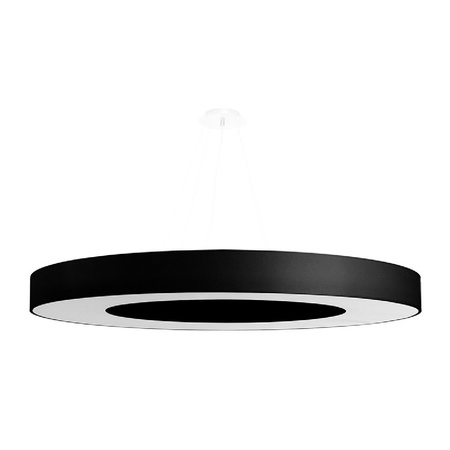 SATURNO SLIM LED-Pendelleuchte 8xE27 Kronleuchter 90cm Schwarz SOLLUX