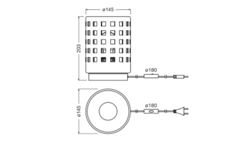 Tischlampe Schreibtisch Leuchte Stehend Dekorativ E27 Braun USB-C Dekor Ledvance